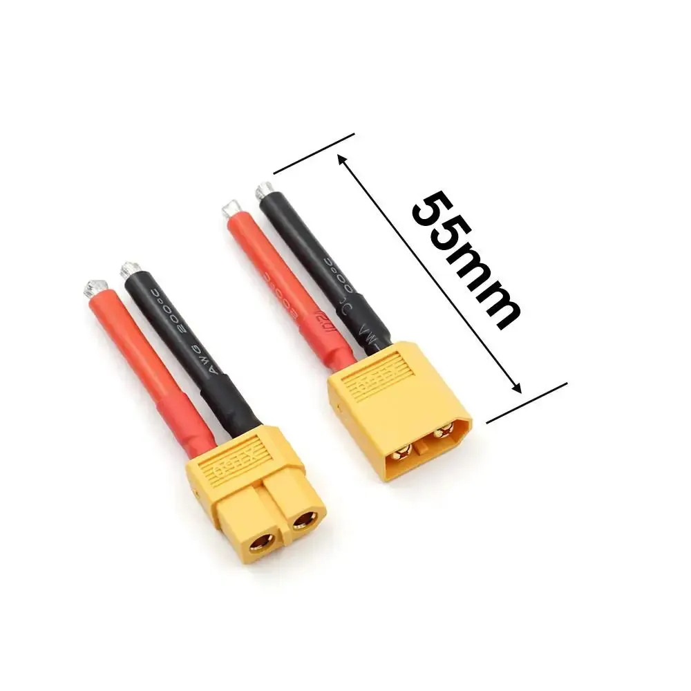 Connecteur femelle et mâle XT60, 1/2 paires, avec fil en silicone 12/14awg, pour câble de batterie RC Lipo, Drone – Image 2