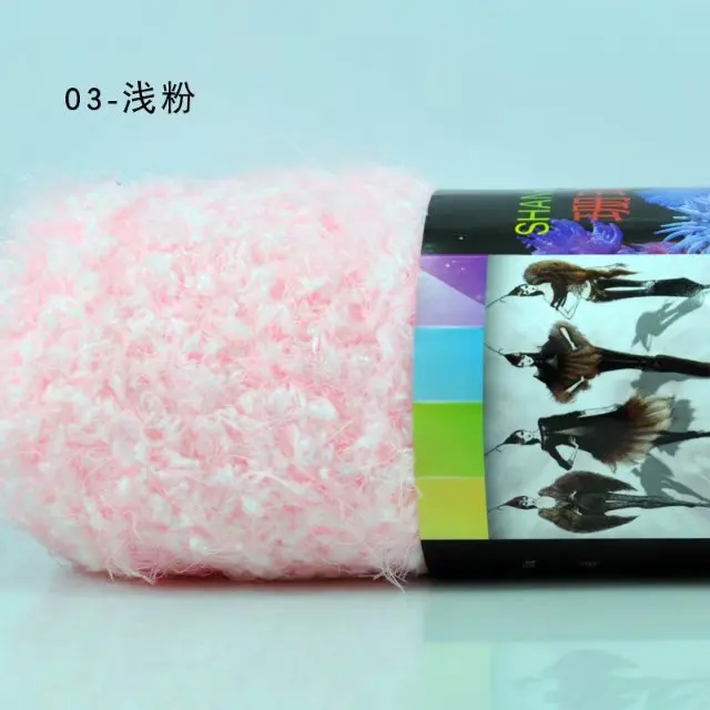 100G Cotton Yarn Faux Long Fur Mink Plush Coarse Wool Fabric And Crochet Coral Velvet For Scarves Sweaters Crochet Knitting Yarn 6