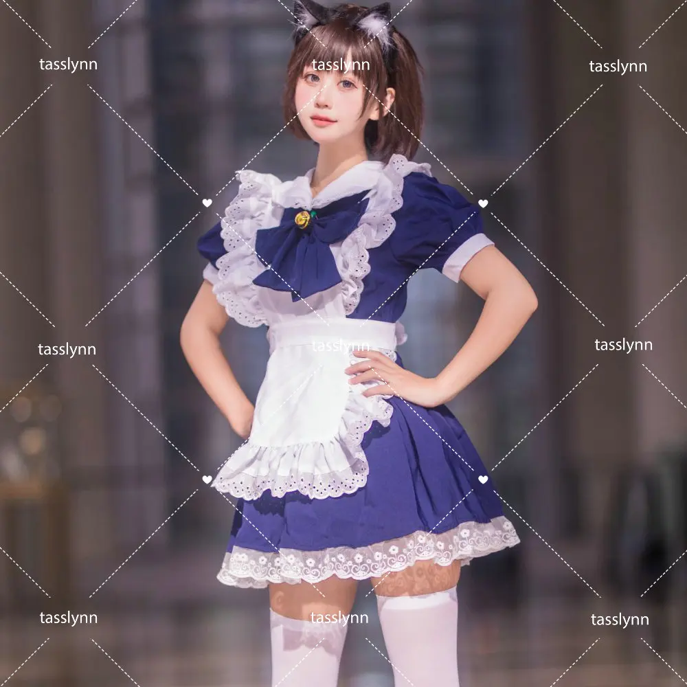 

Kawaii PrincessDress Anime Cosplay Cute Black White Maid Dress Maid Cosplay Costume Halloween Costumes for Women