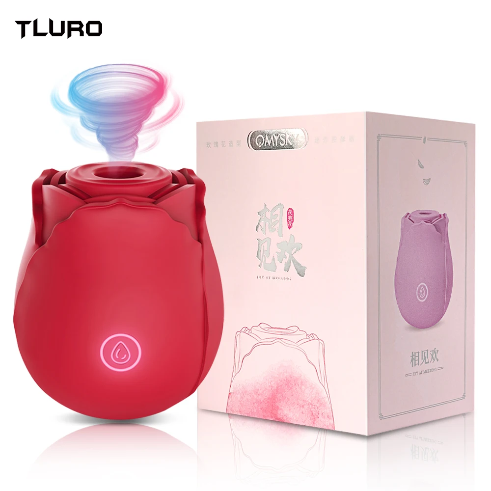 Rose Vibrator Powerful Clitoris Sucker Vacuum Stimulator Toy_voghion.com