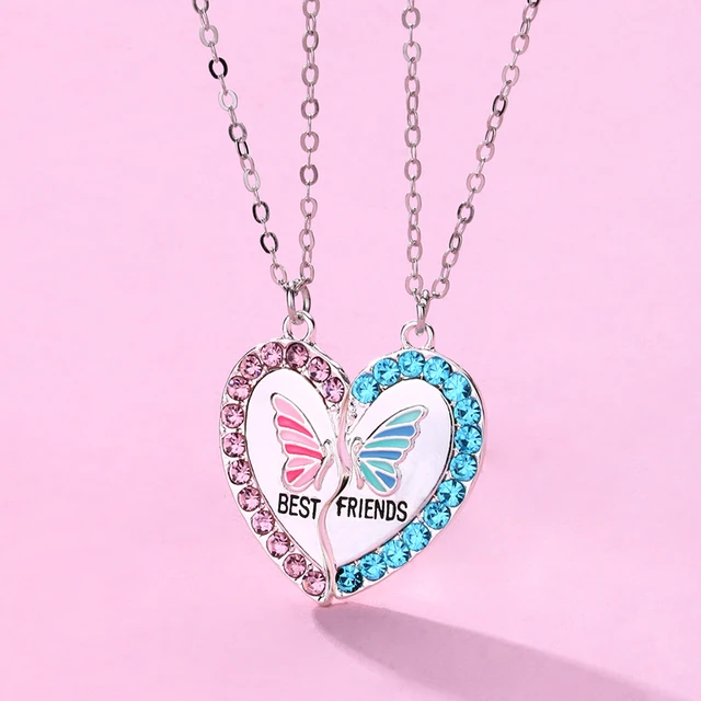 2Pcs Broken Heart Necklace For Couples Magnetic Heart Necklace Attracting  Best Friend Gifts Lover Magnet Necklaces - AliExpress