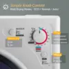 2.6 Cu.Ft Portable Clothes Dryer, 110V 1400W Electric Compact Front Load Tumble Laundry Dryer with Stainless Steel Tub  (White) 3