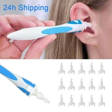  2022 Hot Ear Cleaner Silicon Ear Spoon Tool Set 16 Pcs Care Soft Spiral For Ears Cares Health Tools Cleaner Ear Wax Removal Tool 