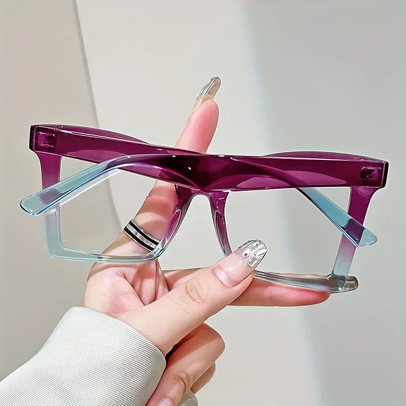 New Style Reading Glasses for Women Oversized Frame Square Prescription Glasses Blocking Blue Light Presbyopic Eyeglasses - 4