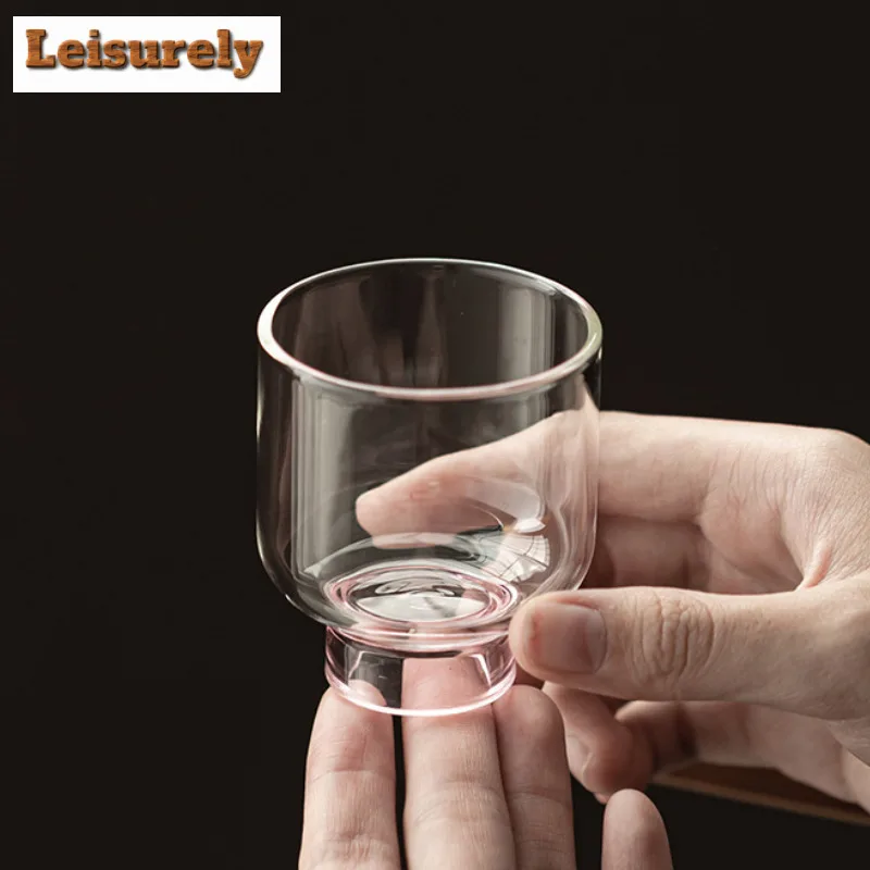 High Borosilicate Glass High-foot Teacup Boutique Tea Bowl Set Of Cups Tea-tasting Personal Cup Chazhan Master Cups For Tea Gift