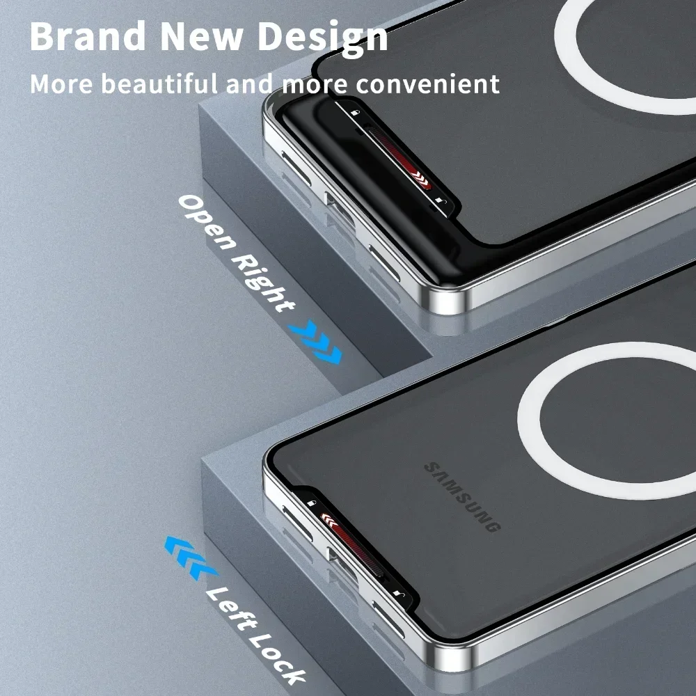 For Samsung Galaxy S23 Ultra Plus Luxury Metal Bezel Drop Resistant Back Cover Aluminum Alloy Frame Translucent Matte Back Coque 6
