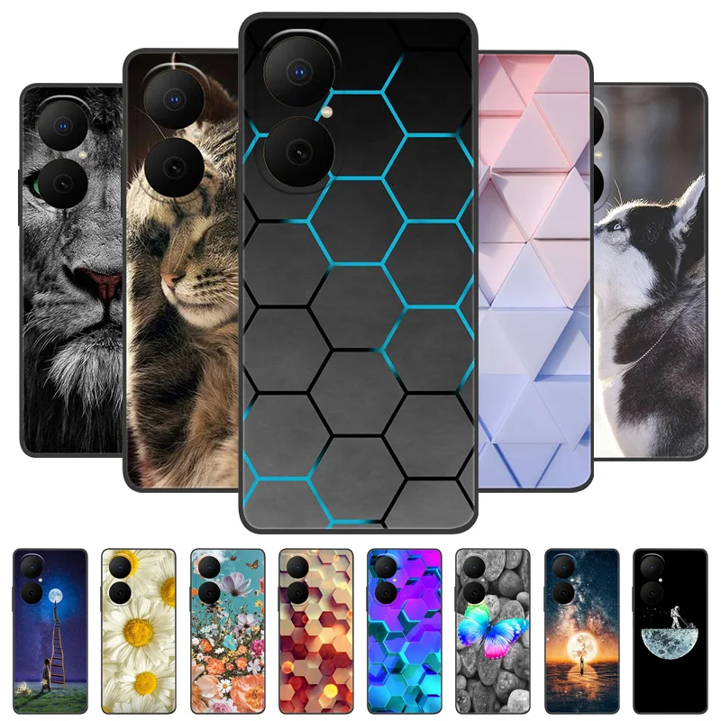 Shockproof Flower Astronaut Soft Silicone Phone Case Bumper Cover