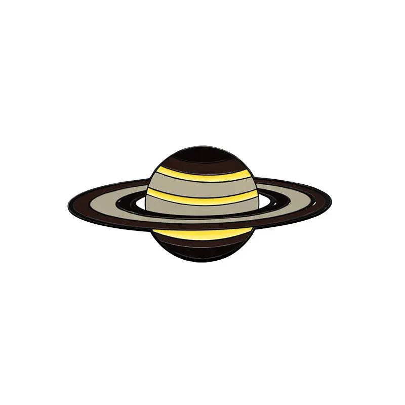 Solar System Enamel Pins Set - Whimsical Planetary Home Decoration Badges