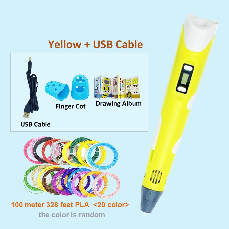 3D Pen Kit Combo Printer Diy Drawing Pencil Printing Toy for Kids With PLA Filament Paiting Kids Design Christmas Birthday Gift