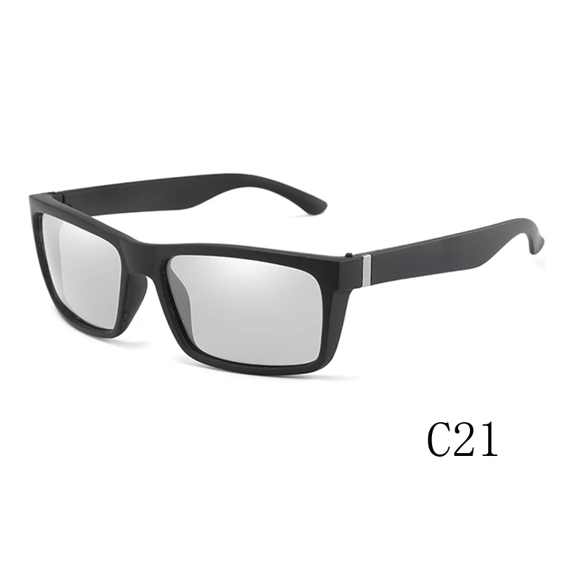 Photochromism Fishing Sunglasses Chameleon Men Women Outdoor Driving Square Sunglasses Anti-UV Eyewear KPBS1904