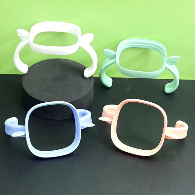 Milk Bottle Handle Baby Bottle Square Handle Feeding Handles for Hegen Glass Bottles Easy Grip for Baby Infant A2UB