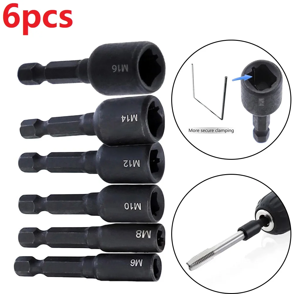 6Dbs Tap Die Socket Adapter 1/4 ‘ Hex Shank Squale Driver M6 M8 M10 M12