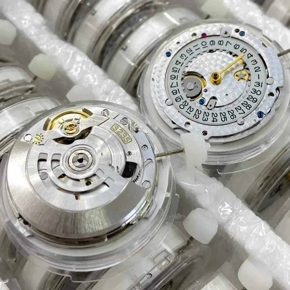 3235 Mechanical Movement Engraved Automatic Mechanical Movement Blue Balance Wheel 41mm SUB/DJ VS NOOB Factory 72h mechanical watch movement,watch movement