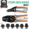 IWISS KIT-0535 Hand Crimping Tools Set 8PCS Quick Replace Jaws Connectors Wire Stripper Pliers Cutter for Non-Insulated Ferrules 2