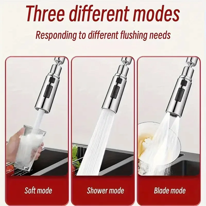 Kitchen Taps Splashproof Head Spout Faucet Extender Universal Bubbler Connector