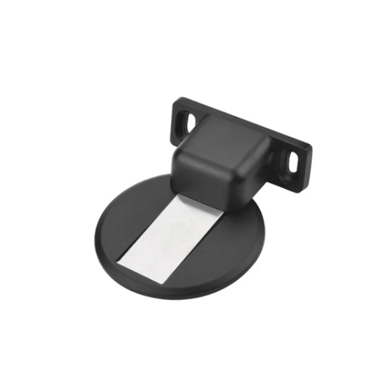 AOBT Black Magnetic Security Protection Door Stopper FREE Punching Sticker Hidden Lock For Door Draft Holders Floor Stops