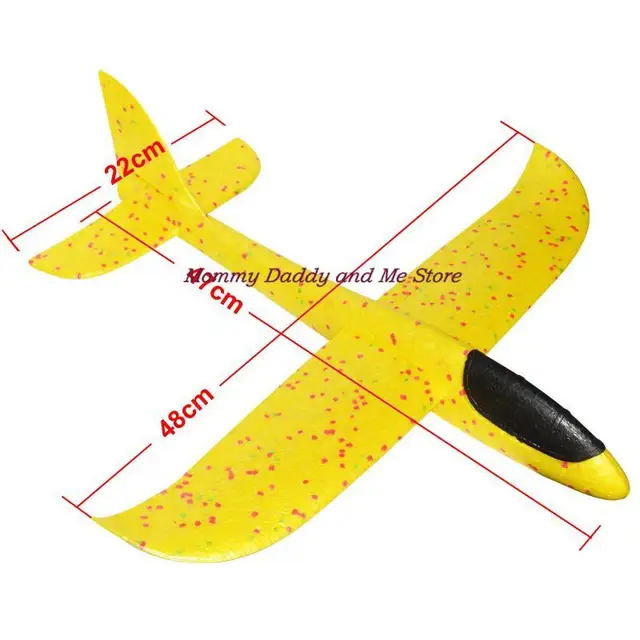 Foam Hand Throwing Airplanes Toy 37cm 48cm Flight Mode Glider Inertia Planes Model Aircraft Planes for Kids Outdoor Sport 6