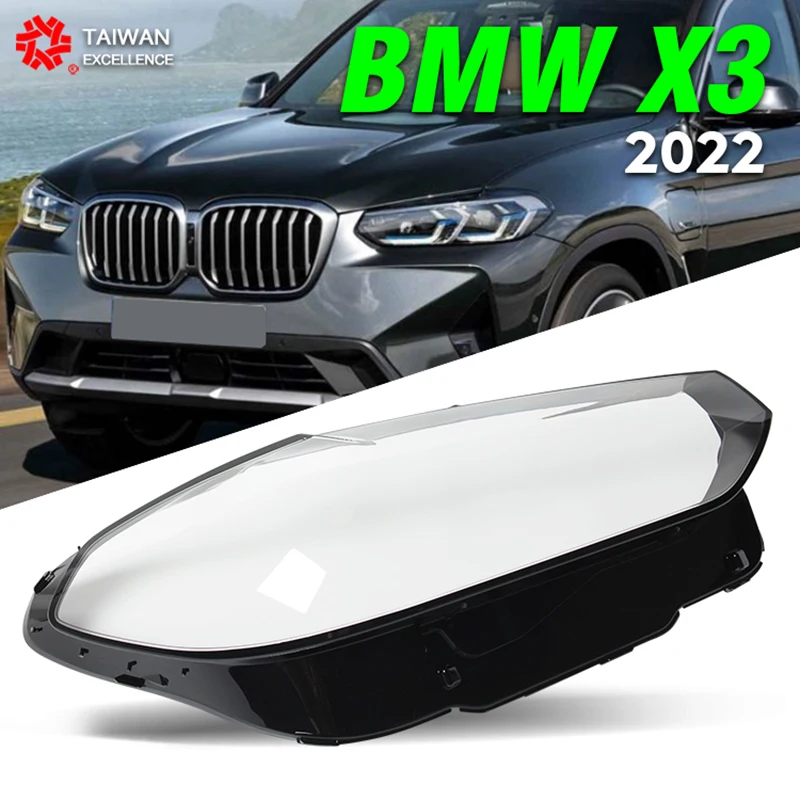 

For BMW X3 G08 G01 2022 Headlight Transparent Lampshade Glass Shell Front Headlamp Lens Cover Case Auto Lights Mask Lamp Caps