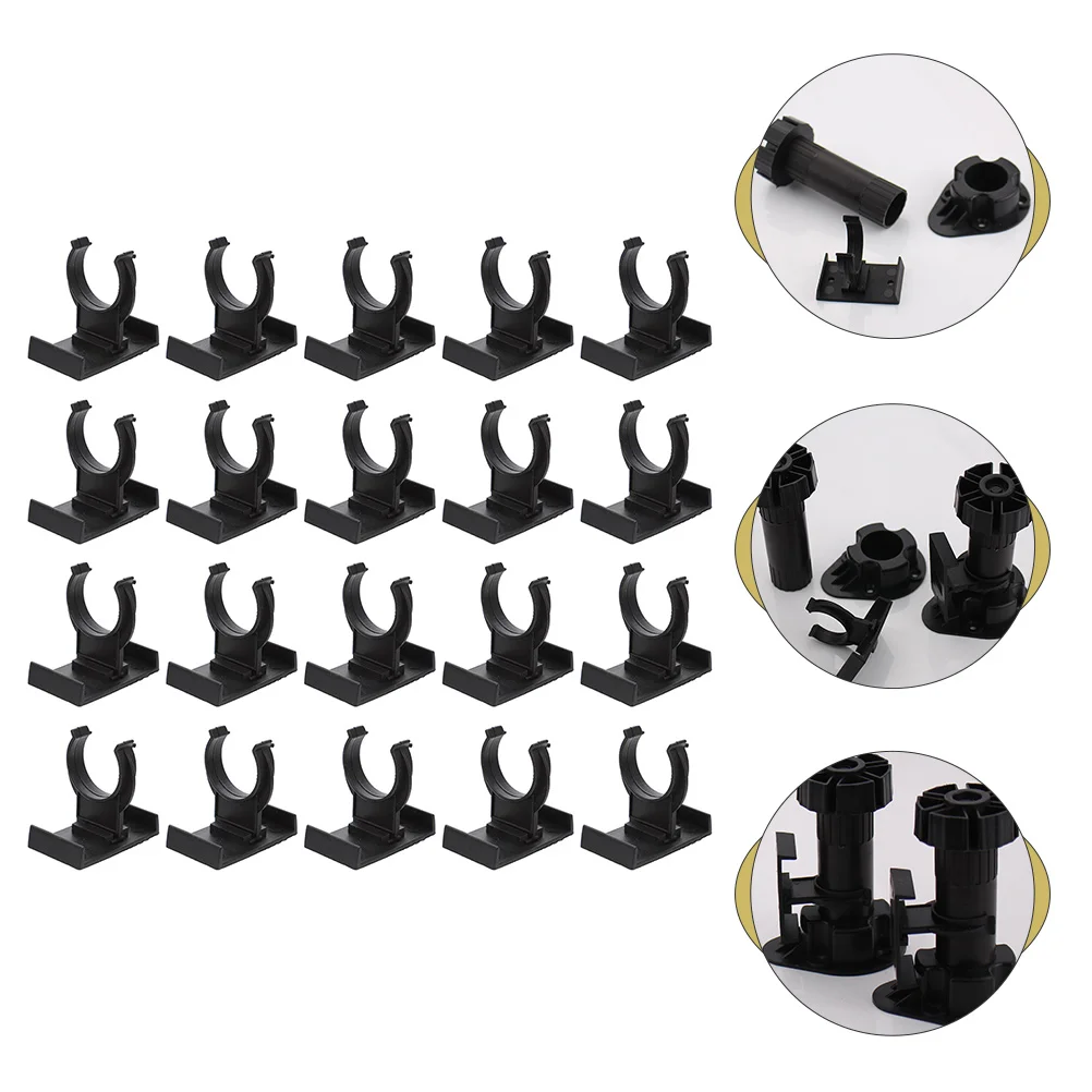 

24 Pcs Adjustment Foot Buckle Cabinet Leveler Leg Kick Clip Furniture Kitchen Plinth Cabinets Accessory Board Clips Base