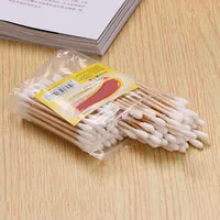 1Bag Double-head Wooden Cotton Makeup Stick Swab Applicator Q-tip Swab 1