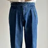 Straight Tube Loose Washed High Grade Business Pant Men Dress Trouser High Quality Double Pleated Jeans Straight Leg Pant Naples 4