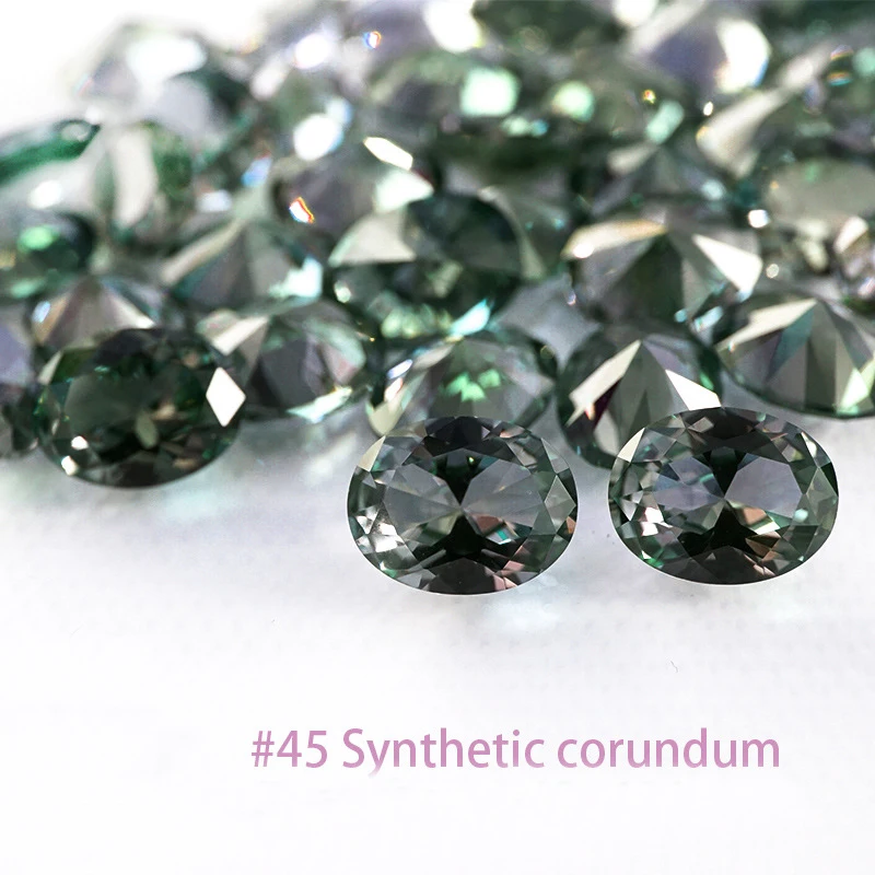 Alexandrite #45 Colored Lab Made Corundum Sapphire Faceting Rugged