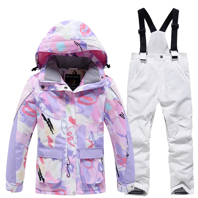 Conjunto de ropa para niños y niñas, traje de esquí de snowboard,  impermeable, chaqueta deportiva al aire libre, pantalones, ropa de dibujos  animados, traje de nieve para adolescentes - AliExpress