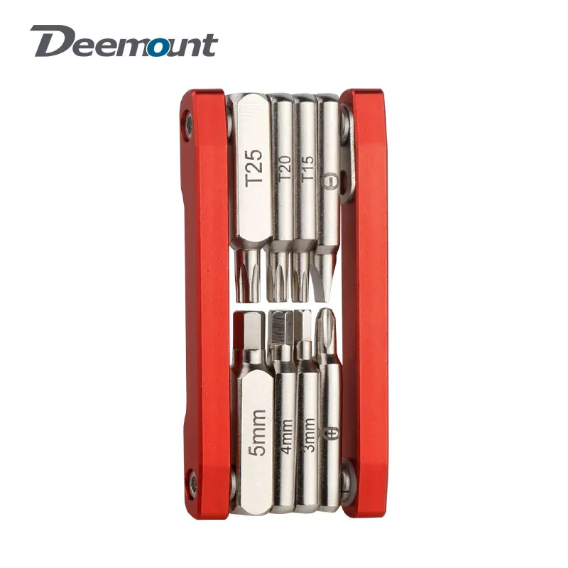 

Deemount 9 Functions In 1 Multi Tool Cr-V Steel T25/T20/T15 Toxr Wrench Cross/Flat Spanner Cycling Repair Tool Kits