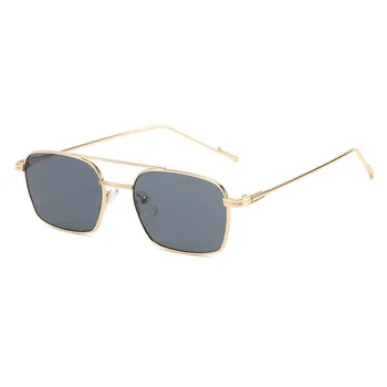 Dropshipping Moda Occhiali da sole quadrati Uomo Donna Occhiali da sole in metallo Occhiali da sole retrò Vintage Alta qualità Gafas Oculos De Sol 1