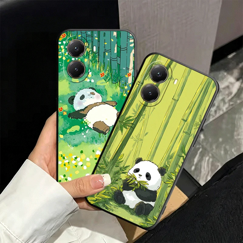 Adorable Cartoon Panda Soft Phone Case