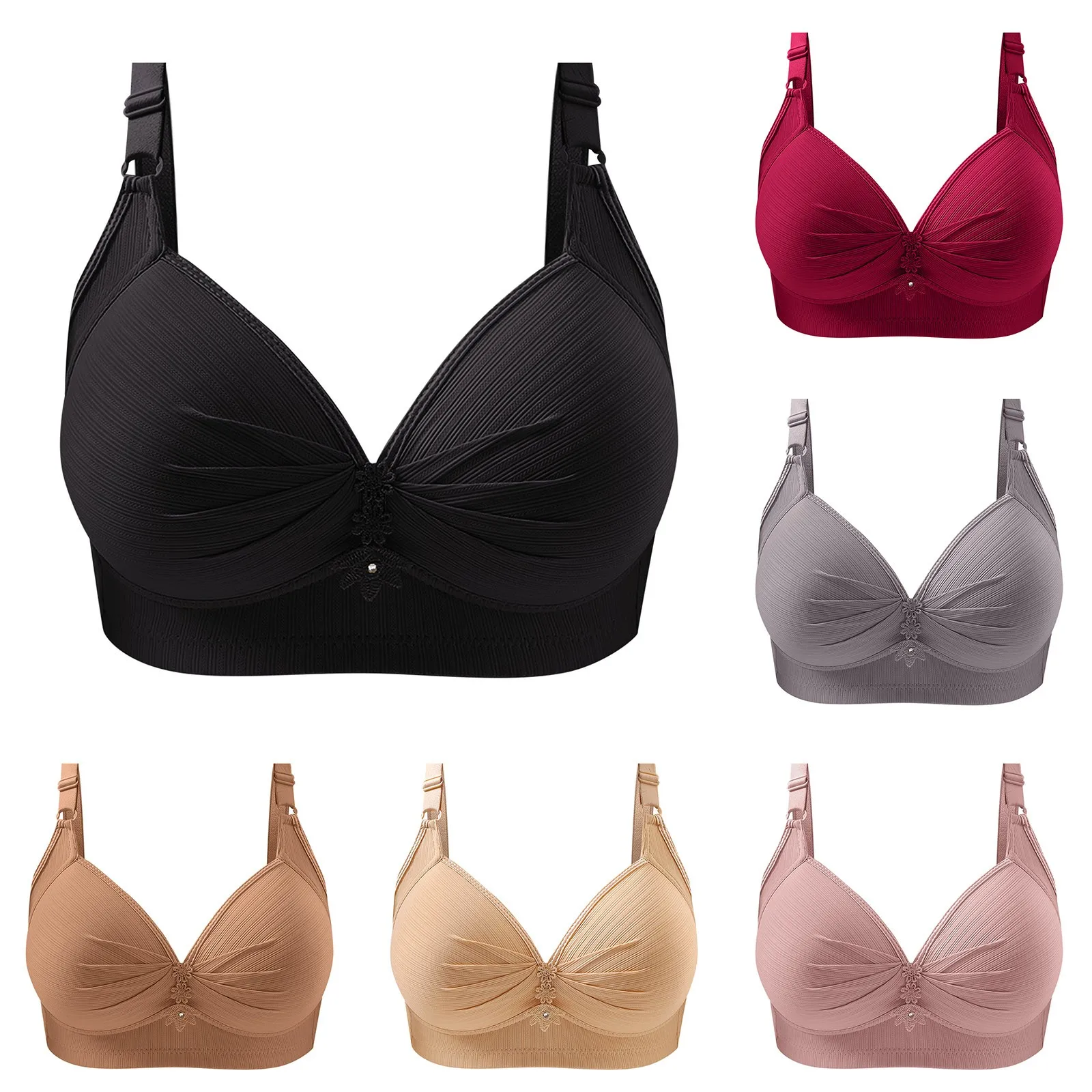 Women's Push Up Wireless Bra Comfort Support No Underwire Bras Comfortable Wire Bralette Everyday Underwear Bra Women