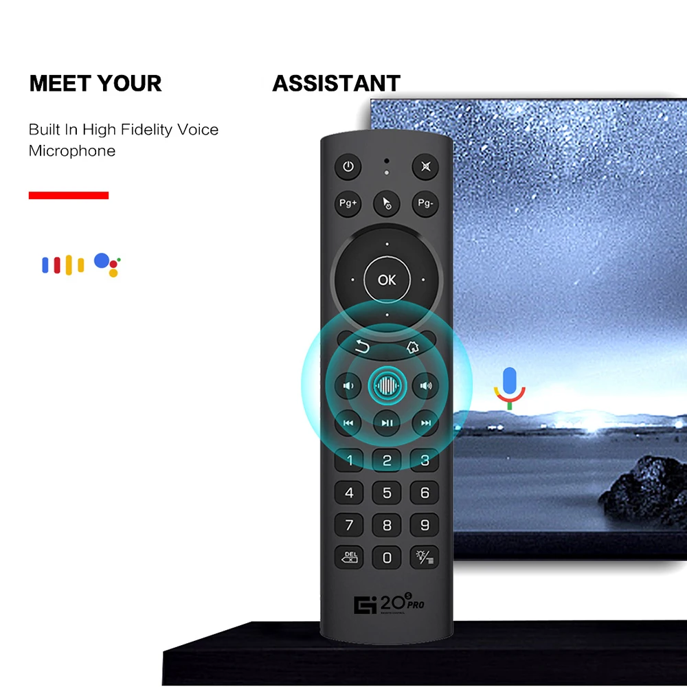Hot G20S Pro Bt 5.0 Gyro Smart Voice Remote Control G20S Ir Learning 2.4G Wireless Fly Air Mouse Per X96 H96 Max Android Tv Box