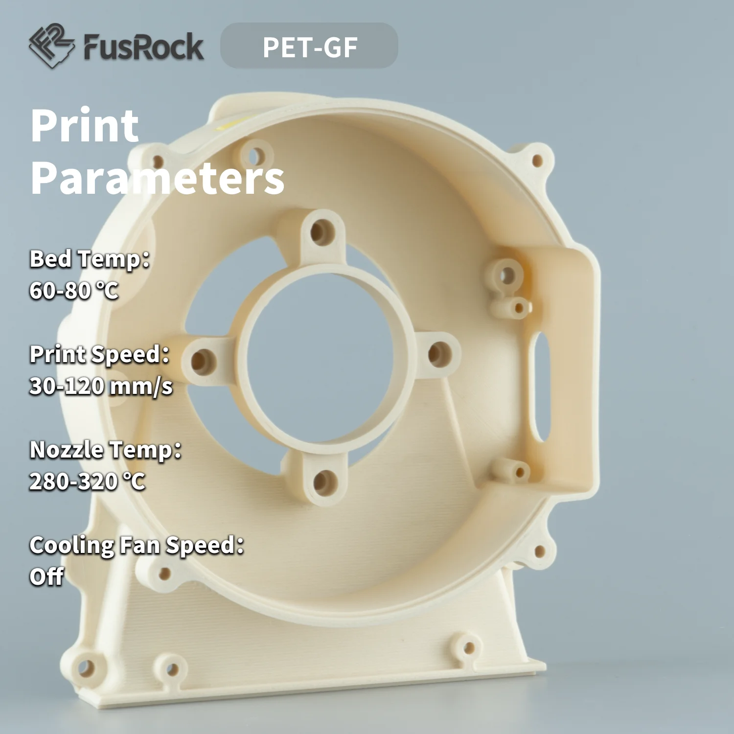 Фото FUSROCK ПЭТ-GF стекловолокно усиленное 3D печатное волокно 15% рубленое стекловолокно усиленный полиэтилен терефталат FDM №4