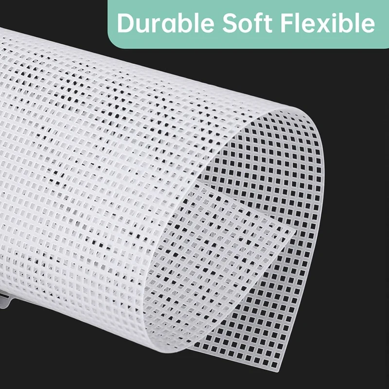 4PCS 7 Count Plastic Mesh Canvas Sheets, Eye Mesh For Embroidery, Acrylic Yarn Crafting, Knit Crochet Projects