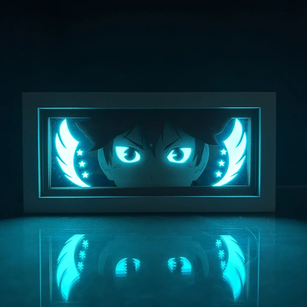 Paper Cut Light Box Haikyu Shoyo Hinata Anime Led Light for Home Decoration Desk Lightbox Birthday Gift Manga Haikyuu Table Lamp 2