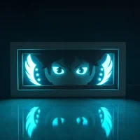 Paper Cut Light Box Haikyu Shoyo Hinata Anime Led Light for Home Decoration Desk Lightbox Birthday Gift Manga Haikyuu Table Lamp 2