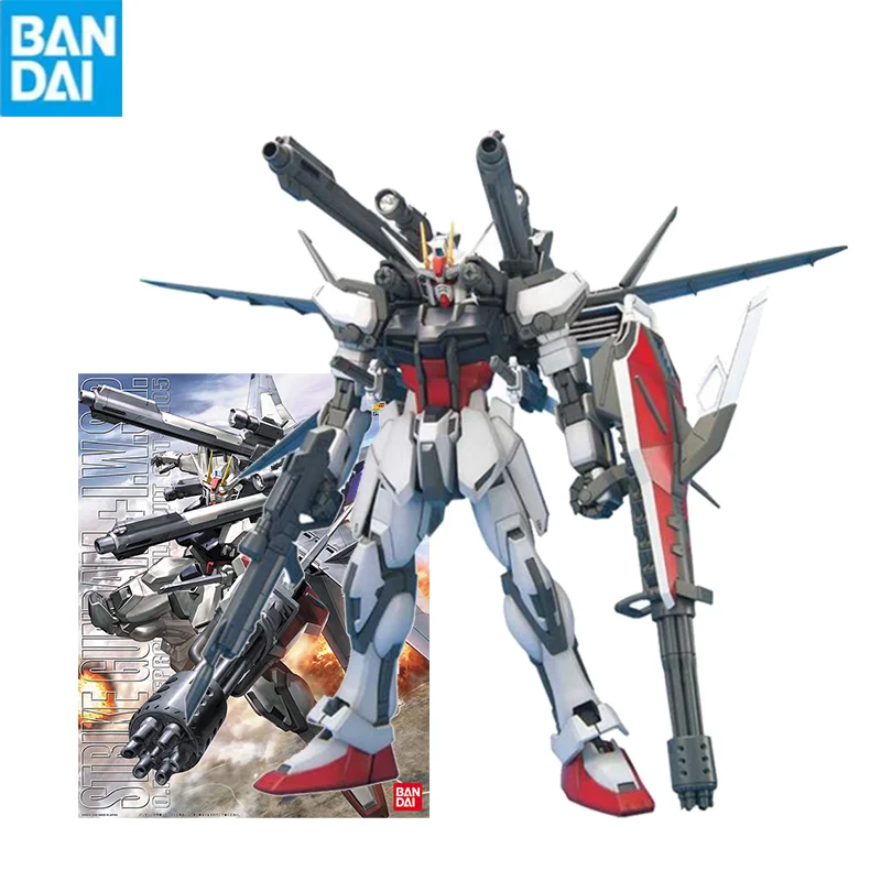 

Bandai Gunpla Mg 1/100 Gat-X105 Strike Gundam Iwsp Assembly Model Collectible Anime Robot Kits Toys Figures Models Kids Gift