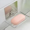 1Pc Stainless Steel Square Soap Dish Holder - Self Adhesive Wall Mount With Drain Hole Storage Shelf For Bathroom Supplies 4