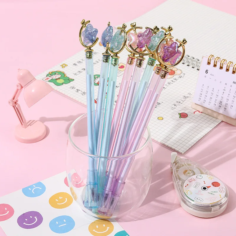 100 Pcs Creative Korean Star Neutral Pens Set - Small Fresh Signature Pen for Students, Office Gift Giving bookkeeping cash western style envelope japanese korean small fresh cultura stationery budget western style creative envelope