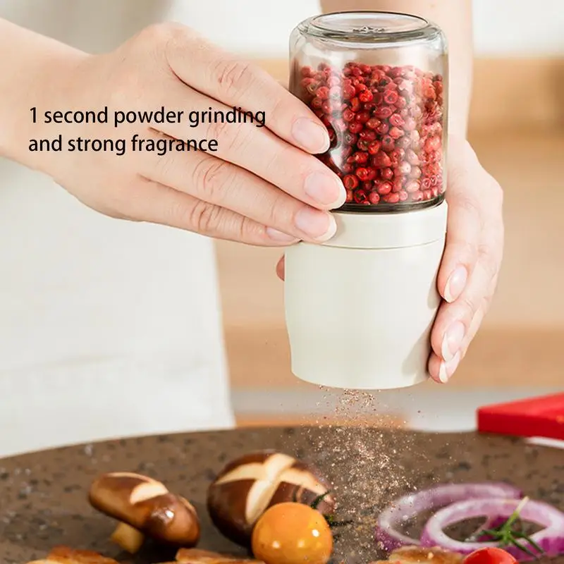 

Adjustable Salt Shaker with Ceramic Grinding Core Easy Rotating Refillable Pepper Grinder 100ml for Coffee Beans Salt Spices