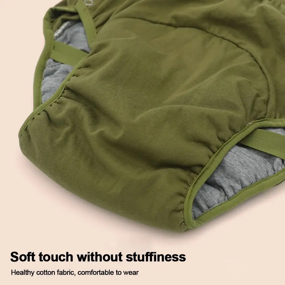 Pure Cotton Adult Diapers High Absorption Water Resistant Reusable Underpants Skin-Friendly Anti-Side Leakage