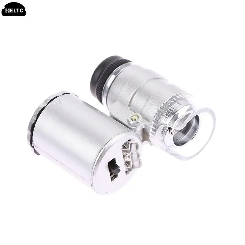 60X Illuminated Microscope Portable Handheld Jeweler Magnifier With LED Light Mini Pocket Magnifying Glass For Home And Office 3