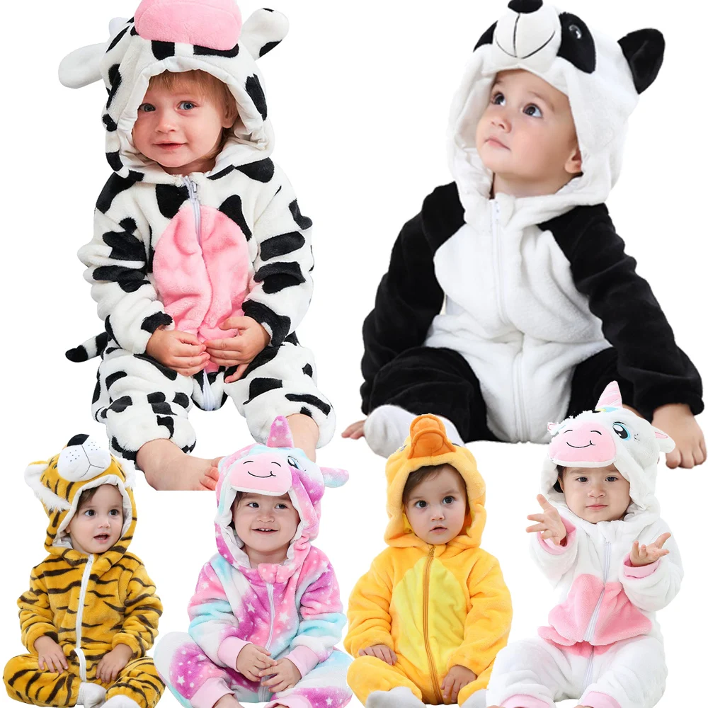 Baby  Dinosaur and Rabit Jumpsuit With Zipper Newborn Baby Clothes Crawling Clothes Baby Girls and Boys Kids Costume Jumpsuit main image 0