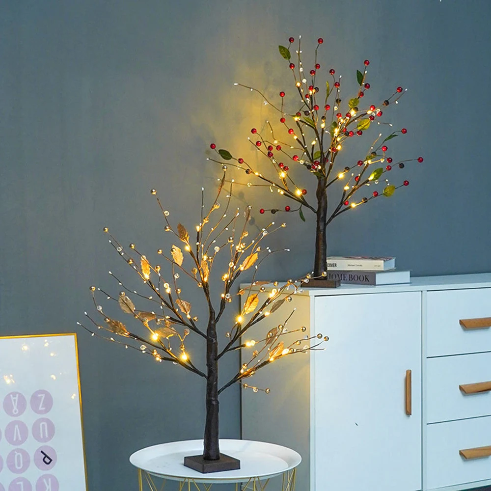LED 분재 나무 램프, 배터리 작동, DIY 인공 나무 조명, 거실 침실 크리스마스 파티 홈 선물 장식