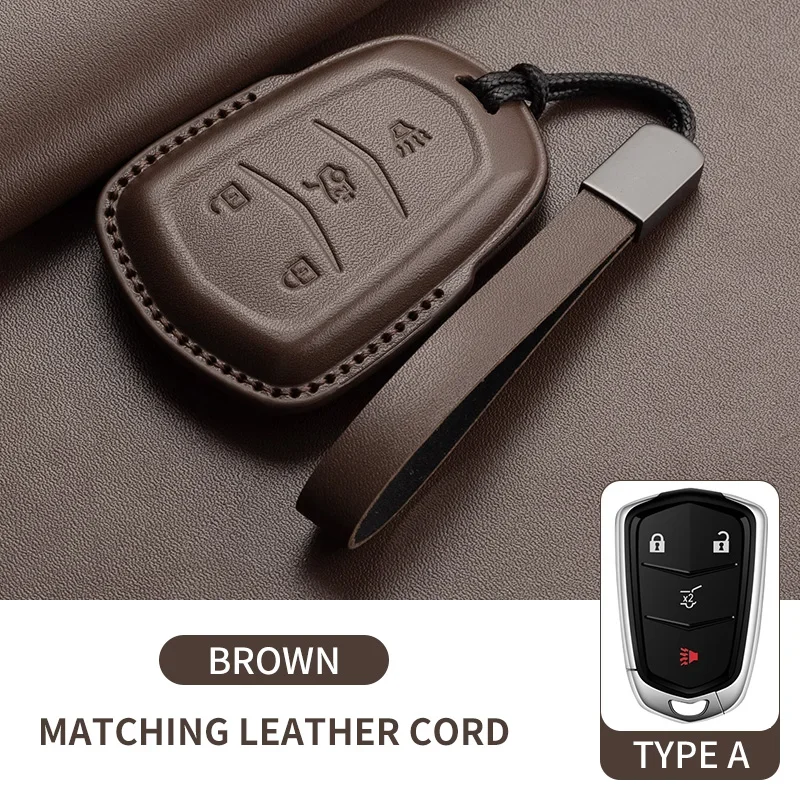 Premium Leather Car Key Case Cover - Elegant and Durable Key Accessory