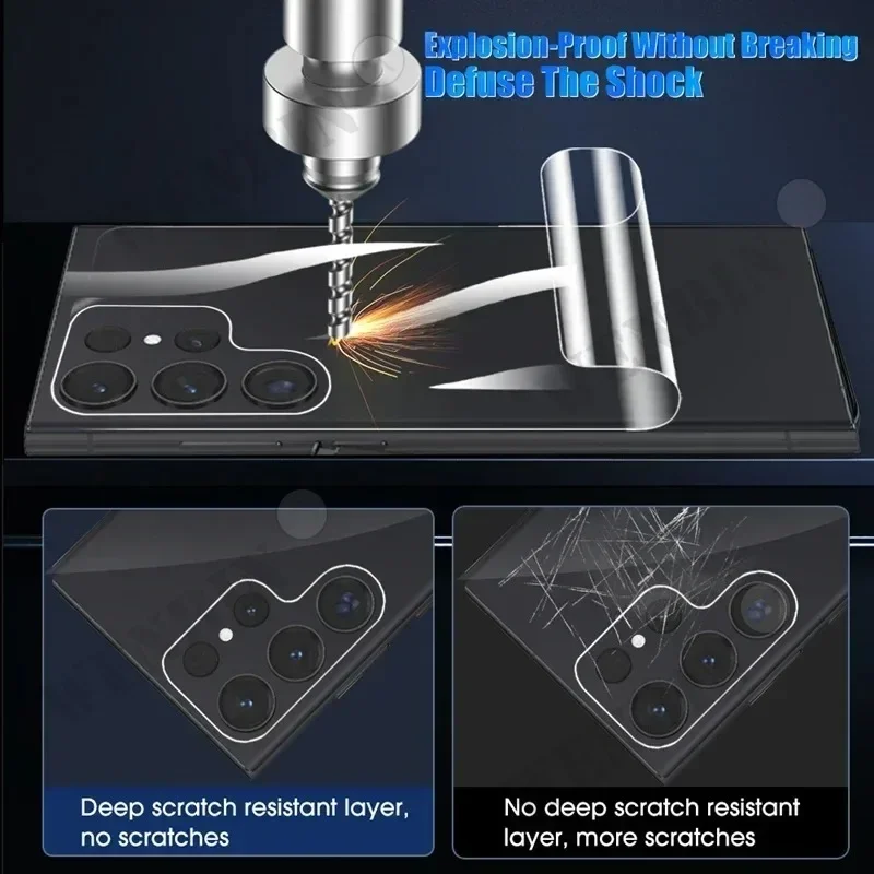 5Pcs Hydrogel Film For Samsung S24 S23 S22 S21 Ultra Note 20 S10 S9 Plus Screen Protector For Samsung A35 A55 A54 A15 Back Film_voghion.com
