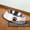 Stainless steel large capacity pet bowl dog food bowl multiple specifications anti-fall food bowl food bowl feeding pet supplies 5