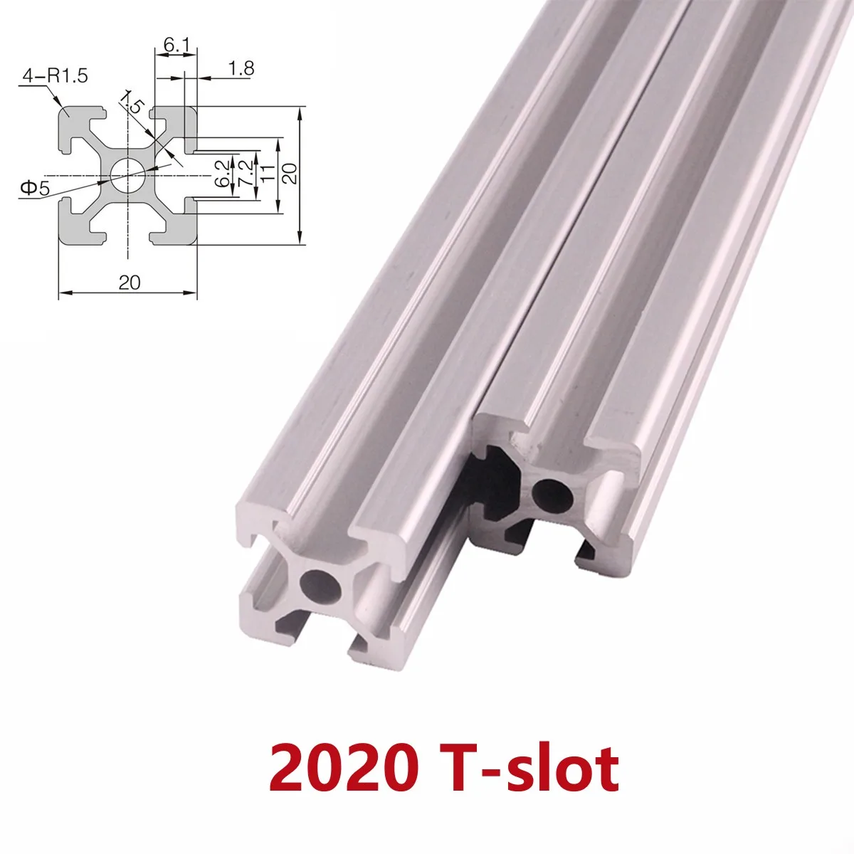 3030 T-Slot Aluminum Extrusion Profile 250-2000mm For CNC 3D Printer EU  Standard