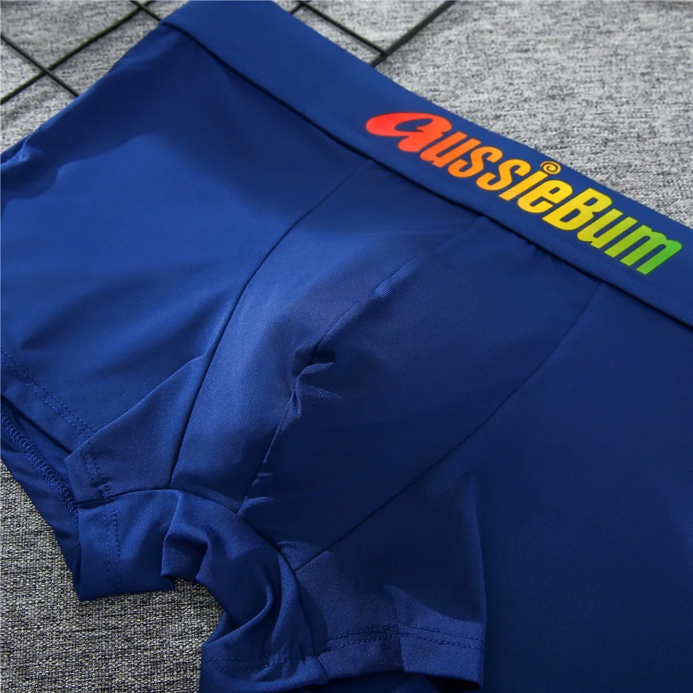 Men's boxer panties, milk silk low rise U convex bag stretch breathable comfortable youth shorts 4