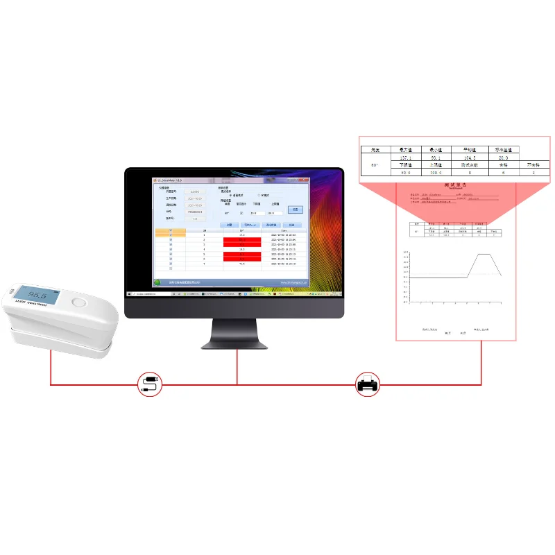Linshang LS196 Digital Gloss Meter The Measurement Range Up to 0-1000GU Surface Gloss Measurement